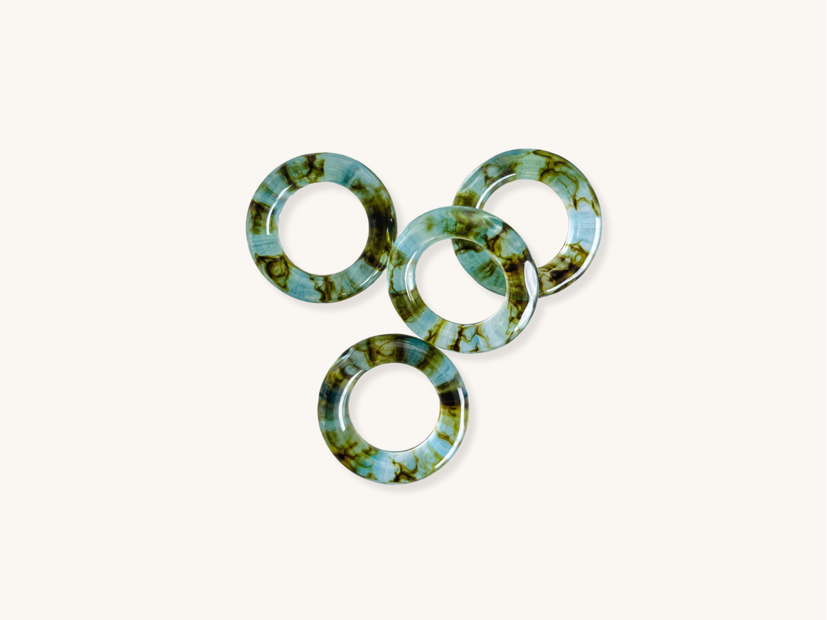 Set of Four Ocean Acrylic Napkin Rings