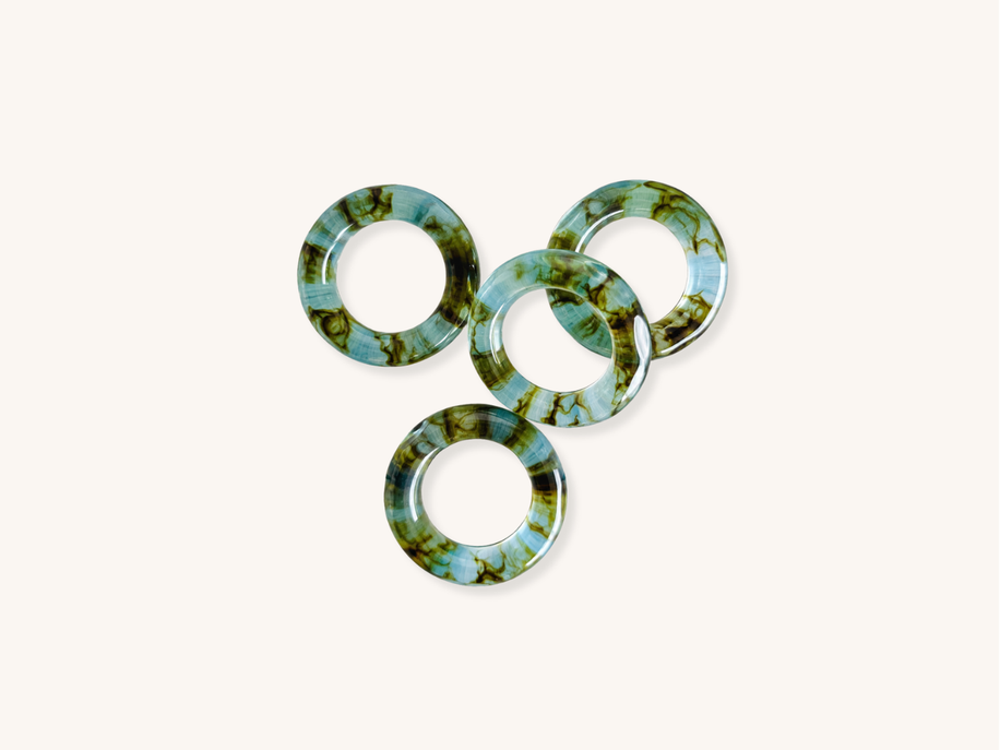 Set of Four Ocean Acrylic Napkin Rings