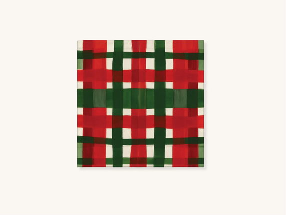Holiday Plaid Cocktail Napkins