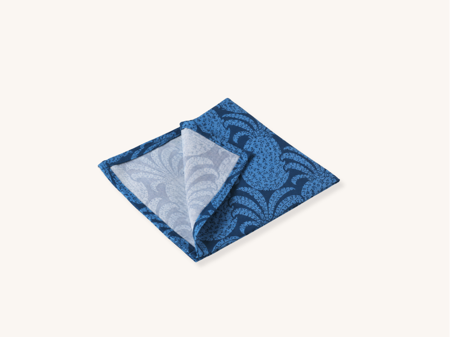 Set of Four Round Hill Indigo Dinner Napkins