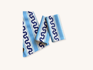 Set of Four Harbor Trail Sky Blue Dinner Napkins