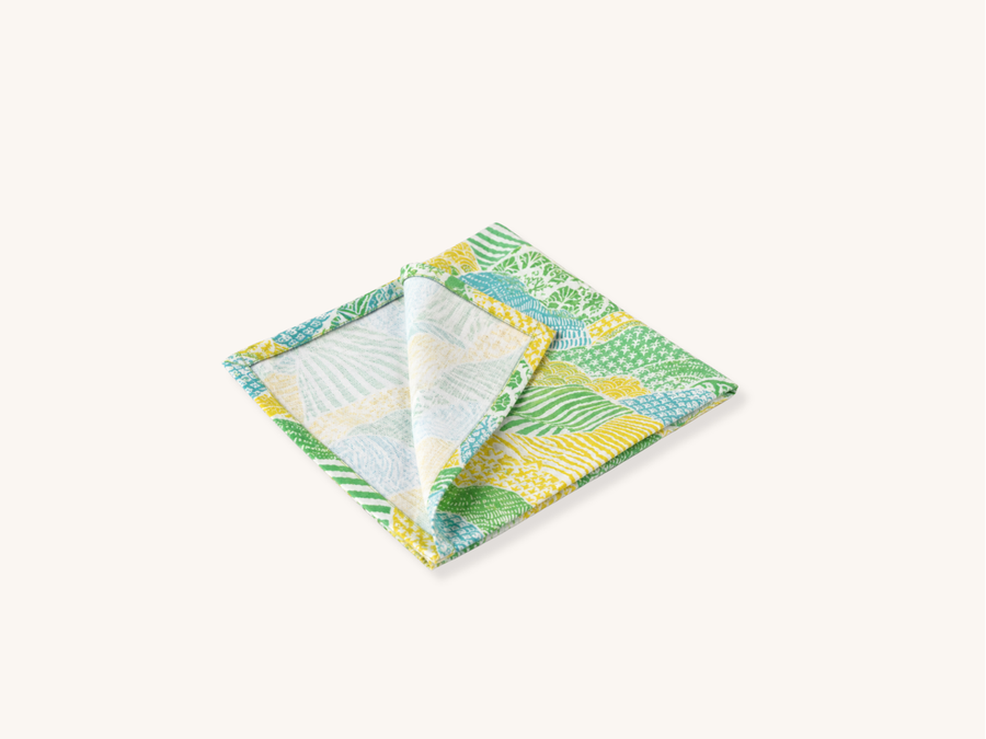 Set of Four Shangri La Barbados Green Dinner Napkins