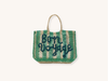 Aqua Bon Voyage Jute Tote