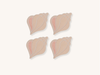 Set of Four Conch Shell Cocktail Napkins