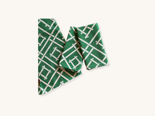 Set of Four Island House Forest Green Dinner Napkins