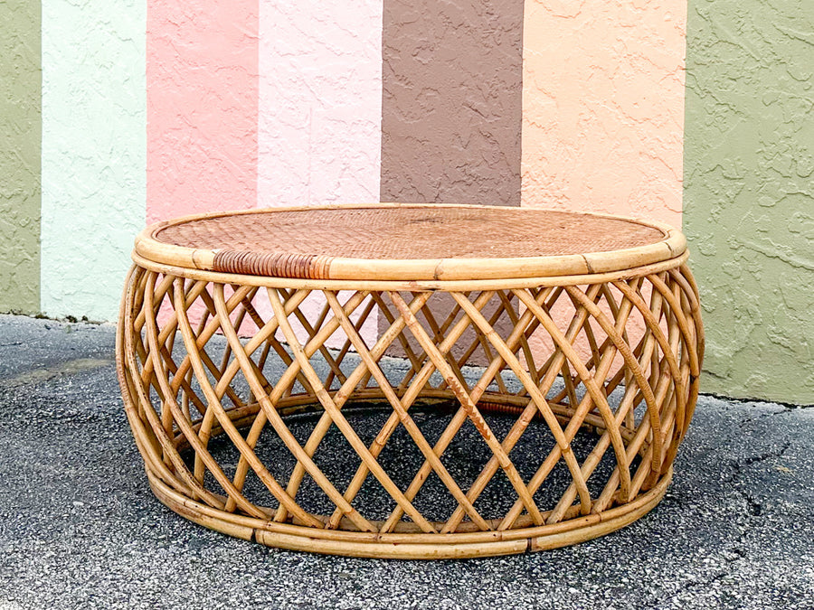 Coastal Rattan Coffee Table