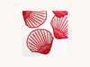 Set of Four Seashell Cocktail Napkins