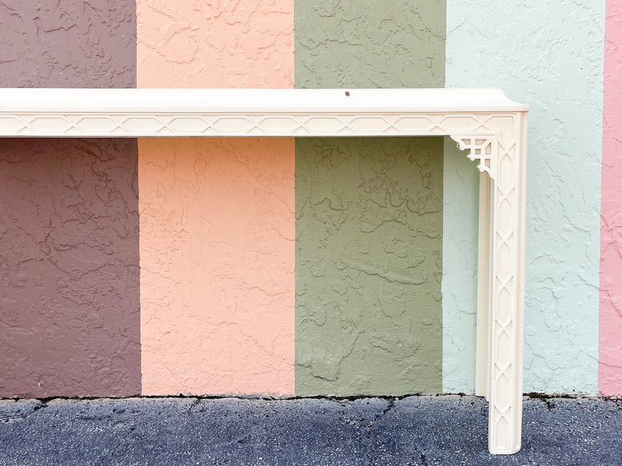 Hollywood Regency Fretwork Console