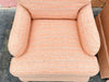 Pair of Peach Upholstered Swivel Chairs