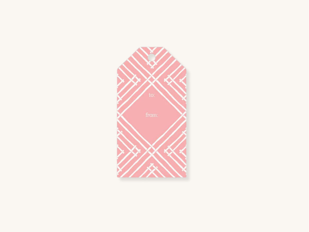 Set of Ten Pink Island House Gift Tags