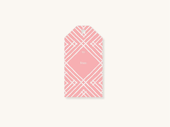 Set of Ten Pink Island House Gift Tags