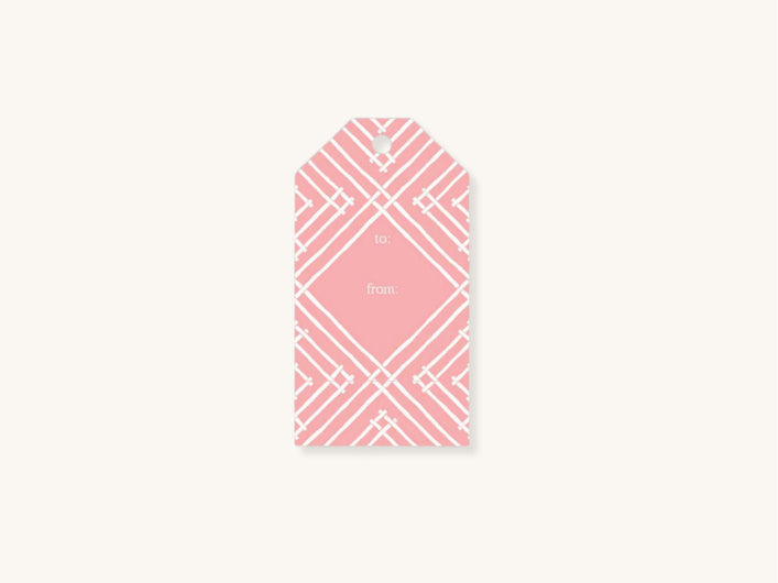 Set of Ten Pink Island House Gift Tags