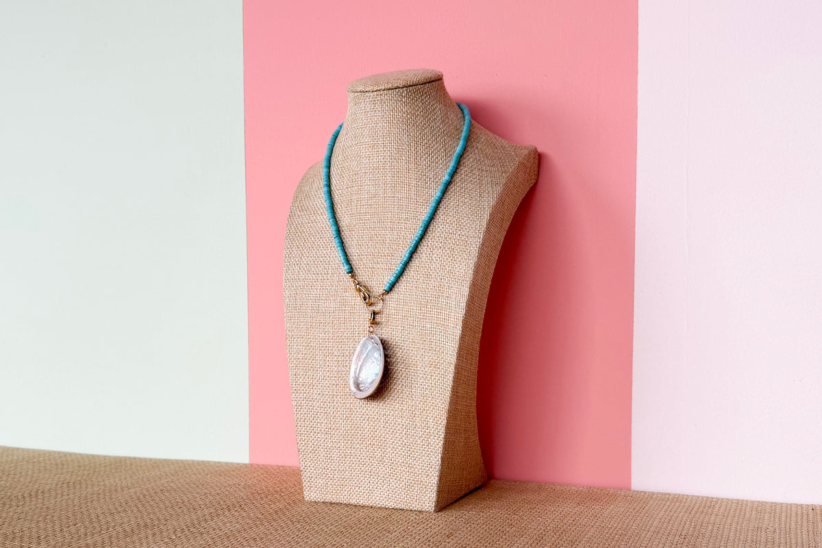 Palm Beach Regency's Turquoise Gemstone and Shell Necklace