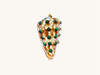Malachite and Turquoise Cone Shell Pendant