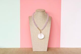 Palm Beach Regency's Rose Quartz Gemstone and Shell Necklace
