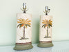 Pair of Hand Painted Palm Tree Lamps