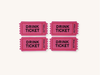 Set of Four Drink Ticket Cocktail Napkins