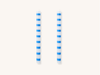 Pair of Blue Stripe Taper Candles