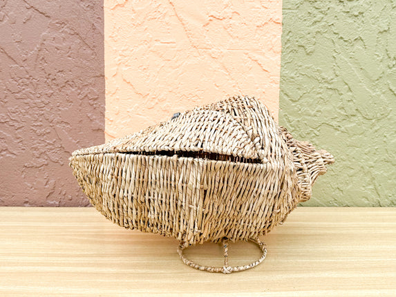 Large Wicker Shell Basket