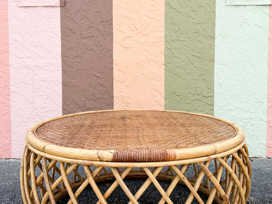Coastal Rattan Coffee Table