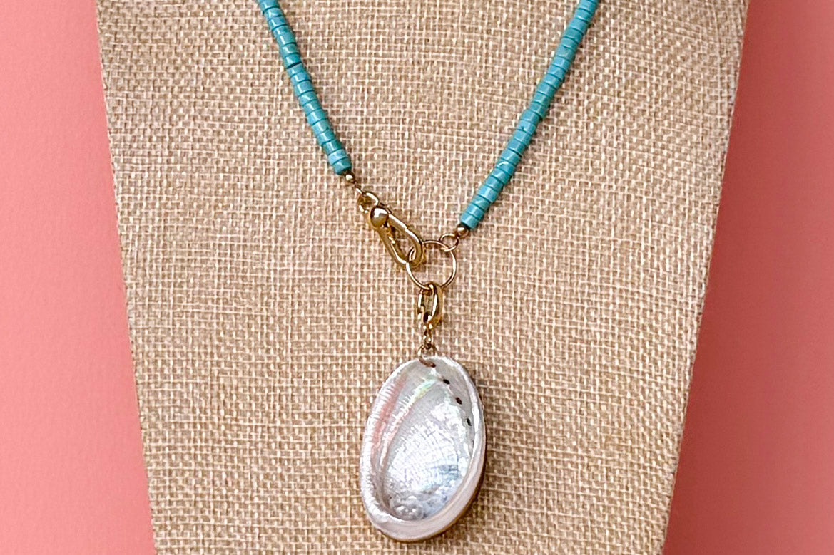 Palm Beach Regency's Turquoise Gemstone and Shell Necklace