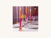 Pair of Orange and Pink Taper Candles