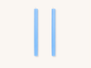 Pair of Baby Blue Taper Candles