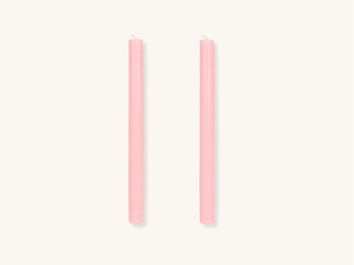 Pair of Blush Pink Taper Candles