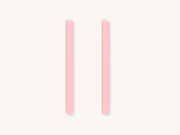 Pair of Blush Pink Taper Candles