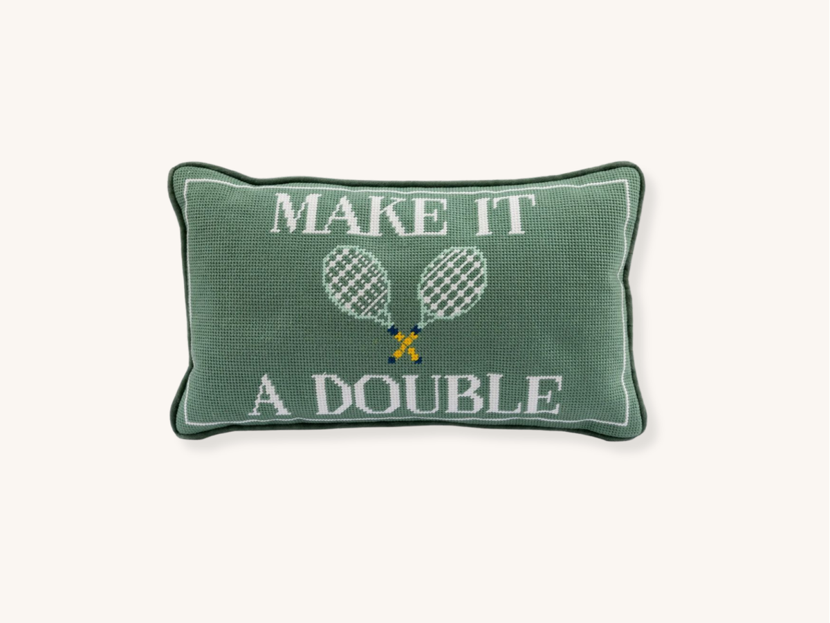 Make It A Double Needlepoint Pillow