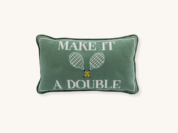 Make It A Double Needlepoint Pillow