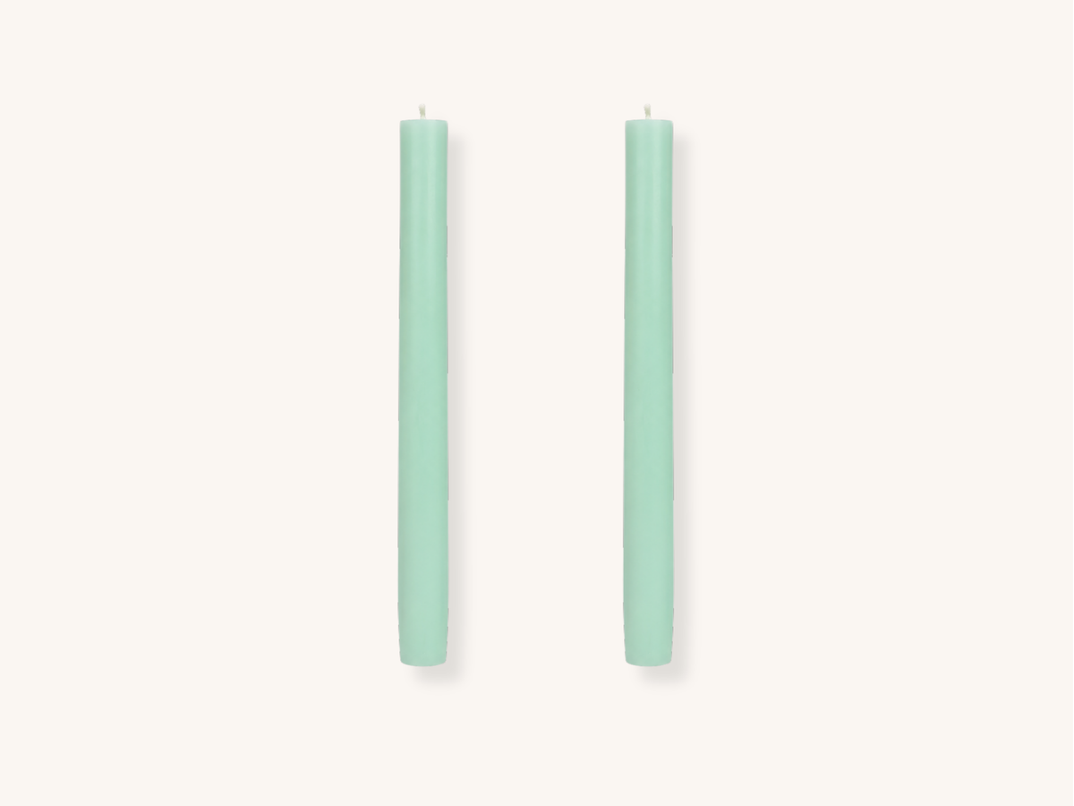 Pair of Sage Green Taper Candles