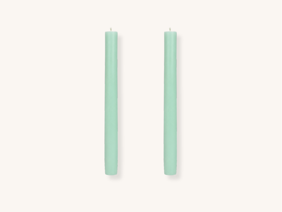 Pair of Sage Green Taper Candles
