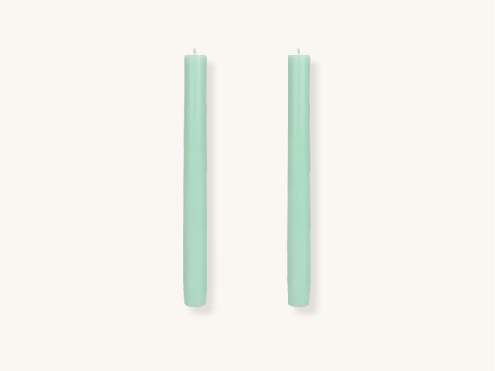 Pair of Sage Green Taper Candles