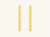 Pair of Yellow Stripe Taper Candles