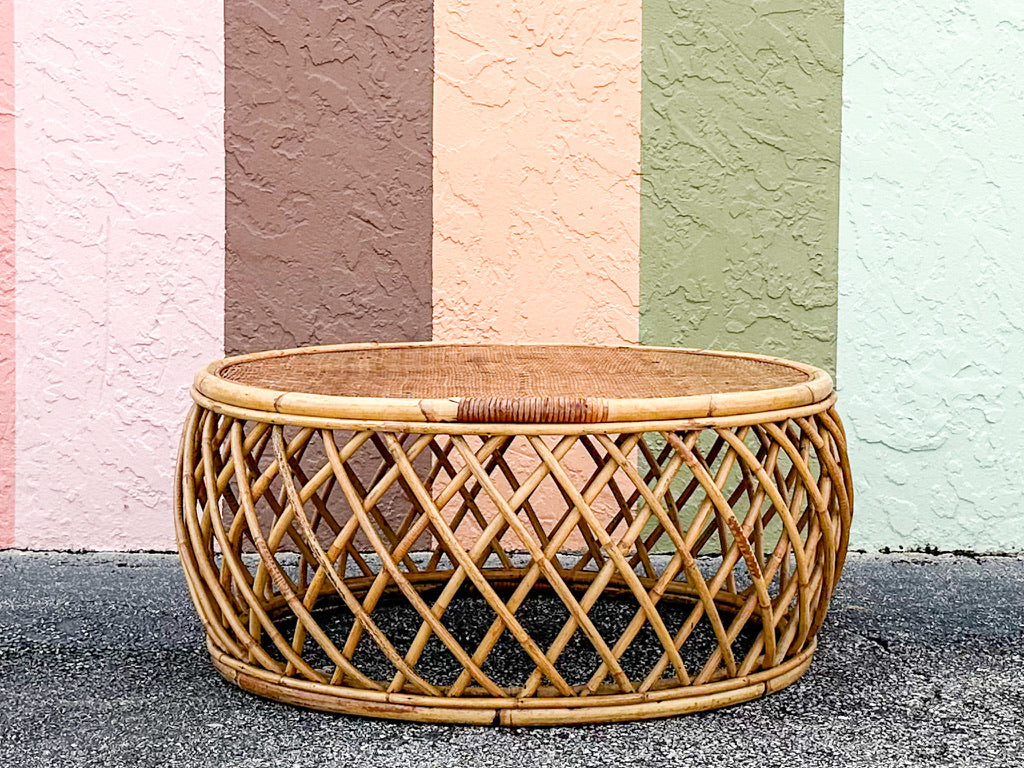Coastal Rattan Coffee Table