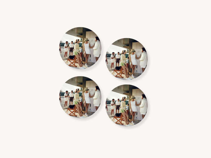 Set of Four Slim Aarons Tennis Ceramic Coasters