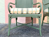 Pair of Double Cane Rattan Arm Chairs