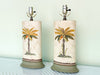 Pair of Hand Painted Palm Tree Lamps