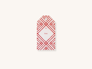 Set of Ten Island House Red Gift Tags