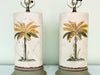 Pair of Hand Painted Palm Tree Lamps