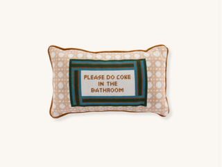 Bathroom Etiquette Needlepoint Pillow