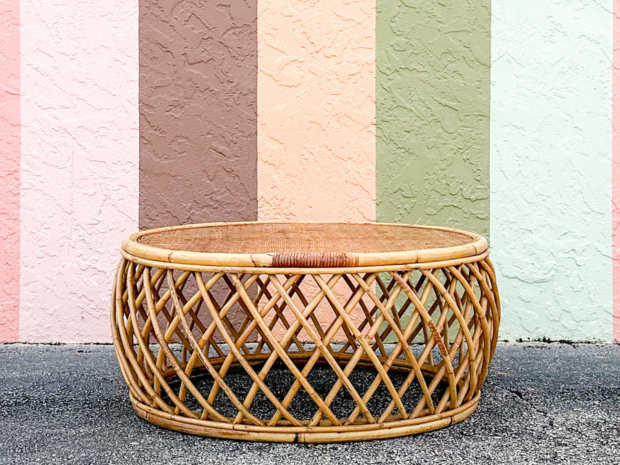 Coastal Rattan Coffee Table