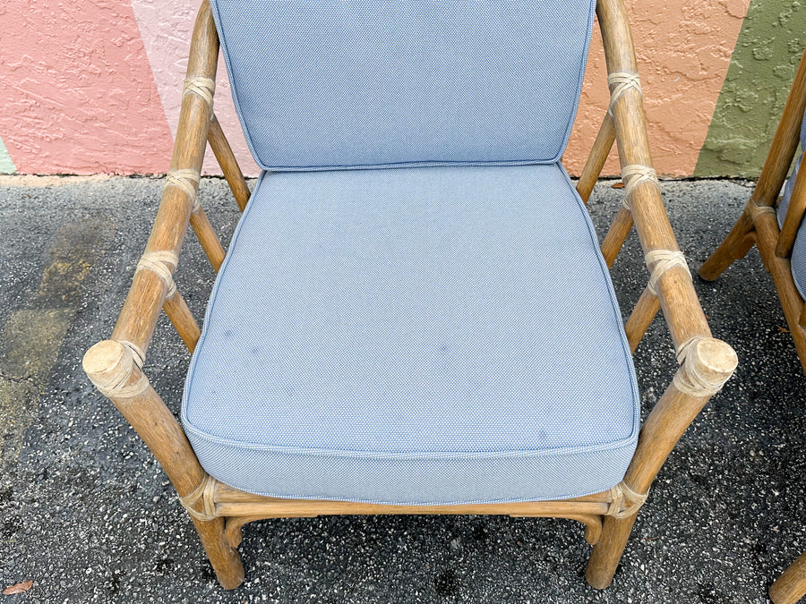 Pair of McGuire Rattan Chairs