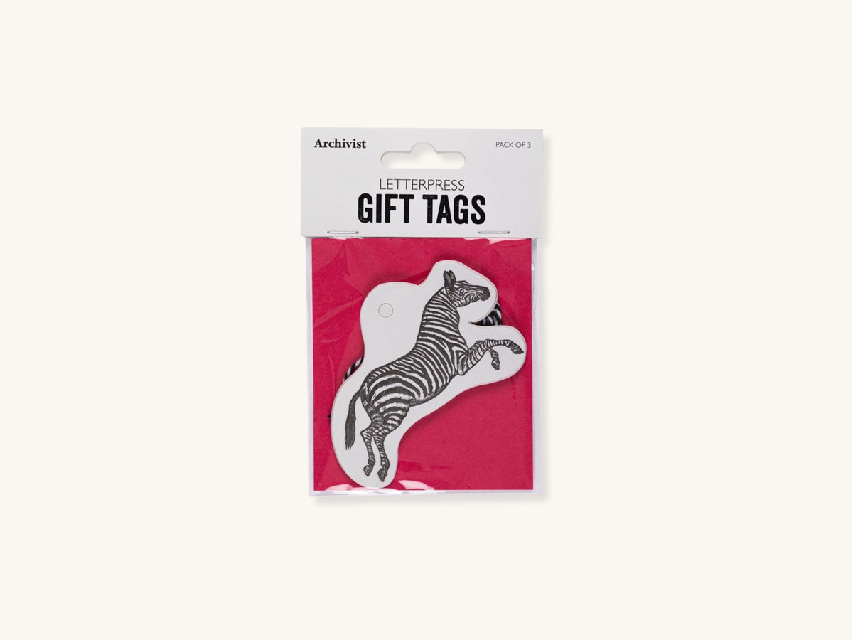 Set of Three Zebra Gift Tags