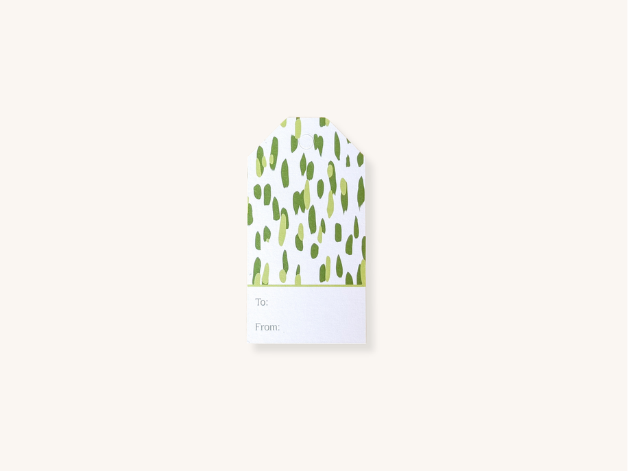 Set of Ten Clubhouse Green Gift Tags
