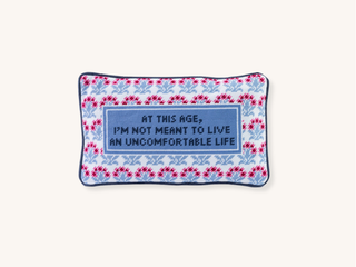 Uncomfortable Life Needlepoint Pillow
