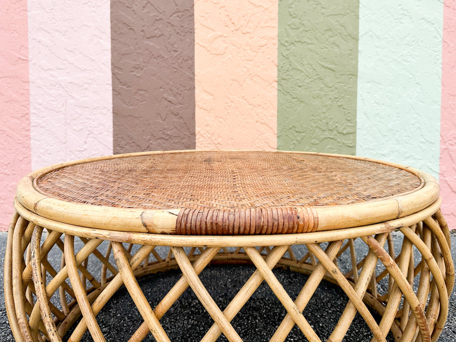 Coastal Rattan Coffee Table