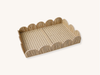 Scallop Raffia Rectangle Tray