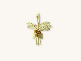 Set of Four Coconut Tree Raffia Napkin Rings